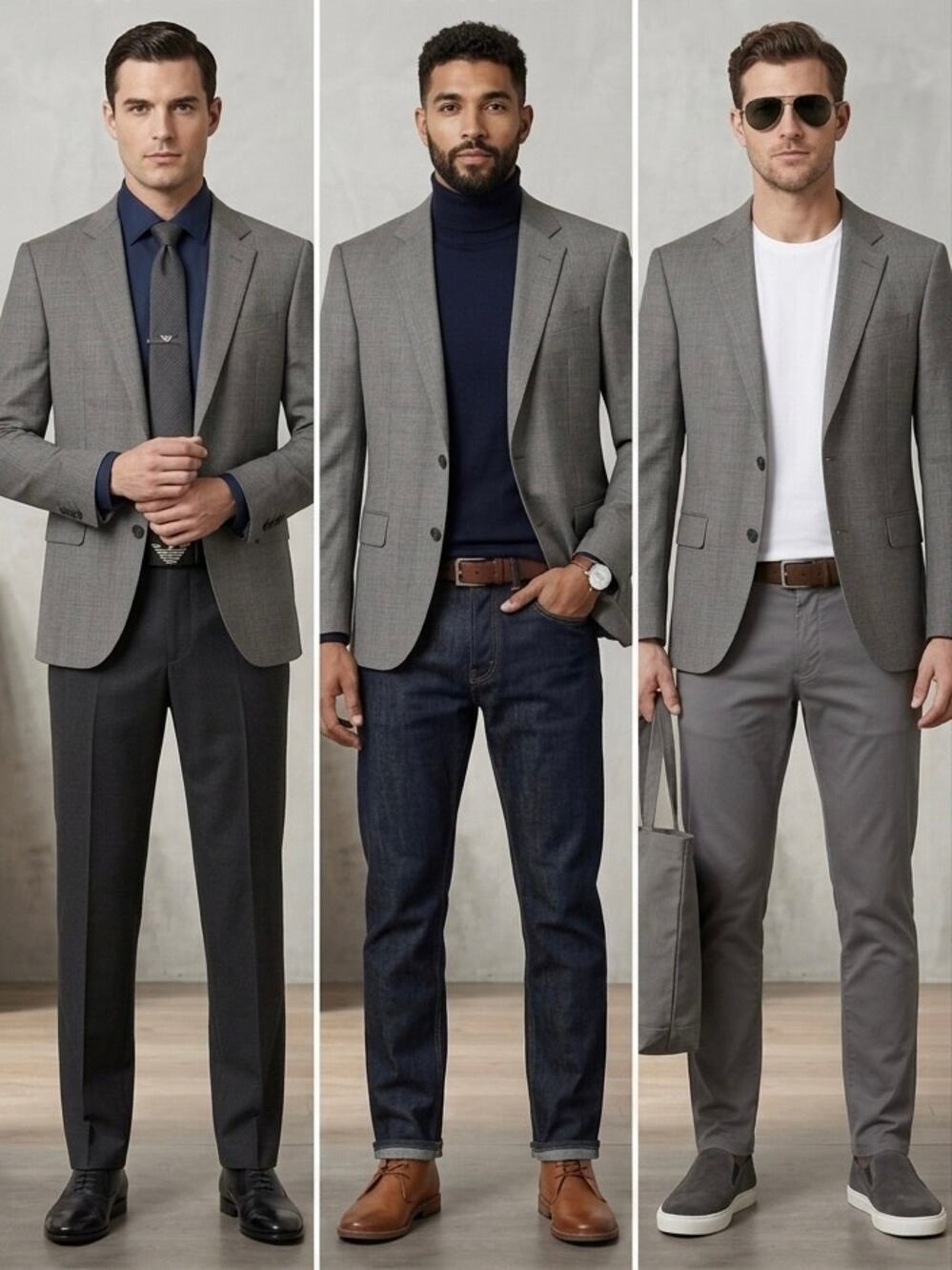 Emporio Armani G-Line Super 130s Blazer Virgin Wool Sport Coat in Gray Size 50